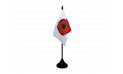 Tischflagge Großbritannien Lancashire red rose