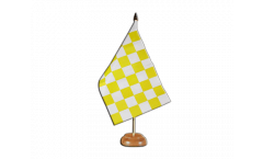 Tischflagge Karo Gelb-Weiß