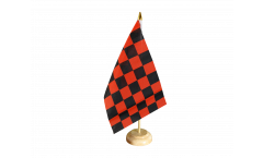Tischflagge Karo Rot-Schwarz