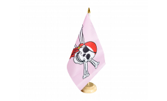 Tischflagge Pirat pink