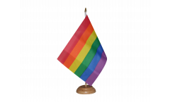 Tischflagge Regenbogen