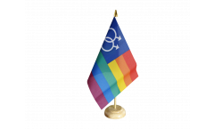 Tischflagge Regenbogen Schwul Mars Men