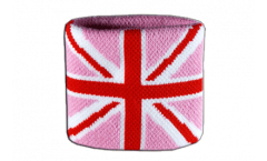 Schweißband Großbritannien Union Jack Pink - 7 x 8 cm