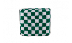 Schweißband Karo Grün-Weiß - 7 x 8 cm