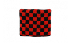 Schweißband Karo Rot-Schwarz - 7 x 8 cm