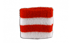 Schweißband Streifen rot-weiß - 7 x 8 cm