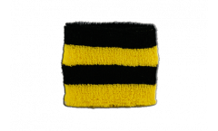 Schweißband Streifen Schwarz Gelb - 7 x 8 cm