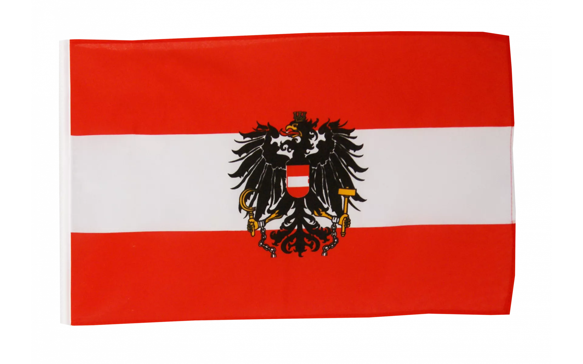 Flagge  Fahne Österreich mit Adler mit Hohlsaum 