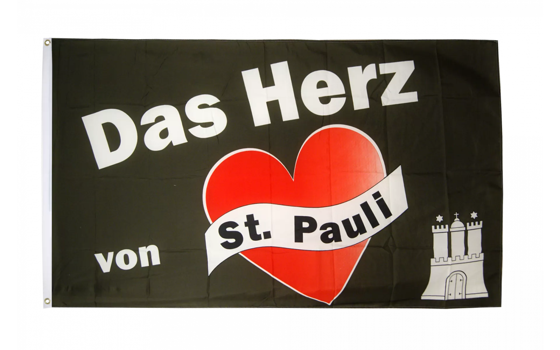 ST PAULI  Fahne NEU Flagge Fahnen  Wimpel Ösen  Neu 100 x 150 Wetterfest 