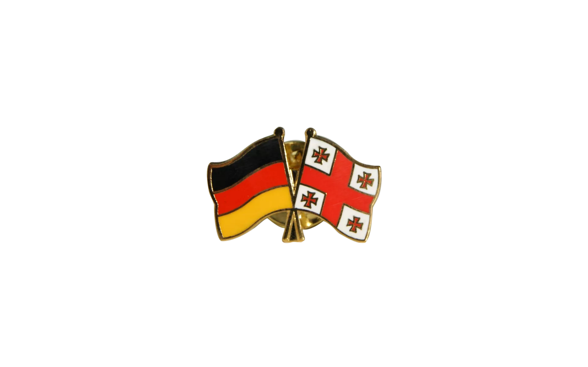 Flaggenparadies - Flagge Fahne Georgien-Deutschland Freundschaftsfahne 30x45  cm Stockflagge Hohlsaum