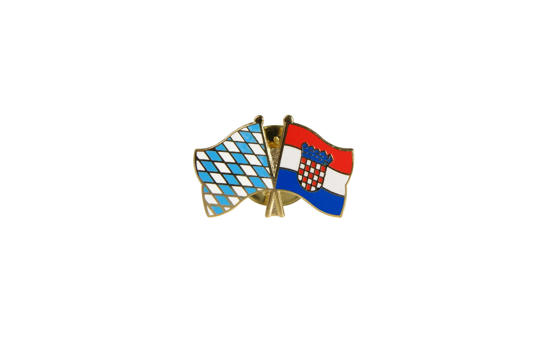 Freundschaftspin Bayern-Israel Flagge - Metall Anstecker Mit Doppelfahne