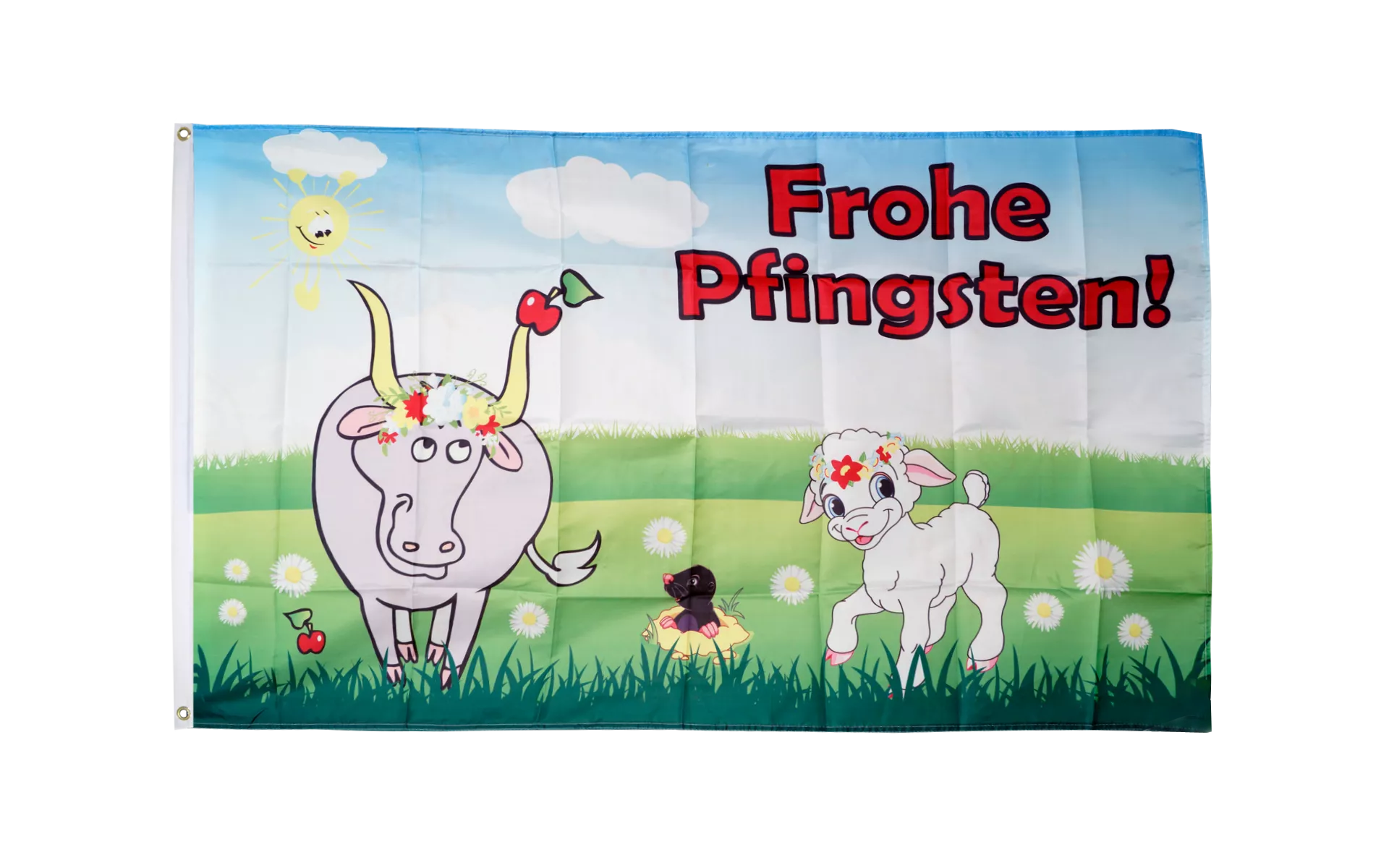 Pfingst-Flagge 90x150 Cm - Bunte Hissflagge Aus Polyester Für Garten, Balkon Oder Feste