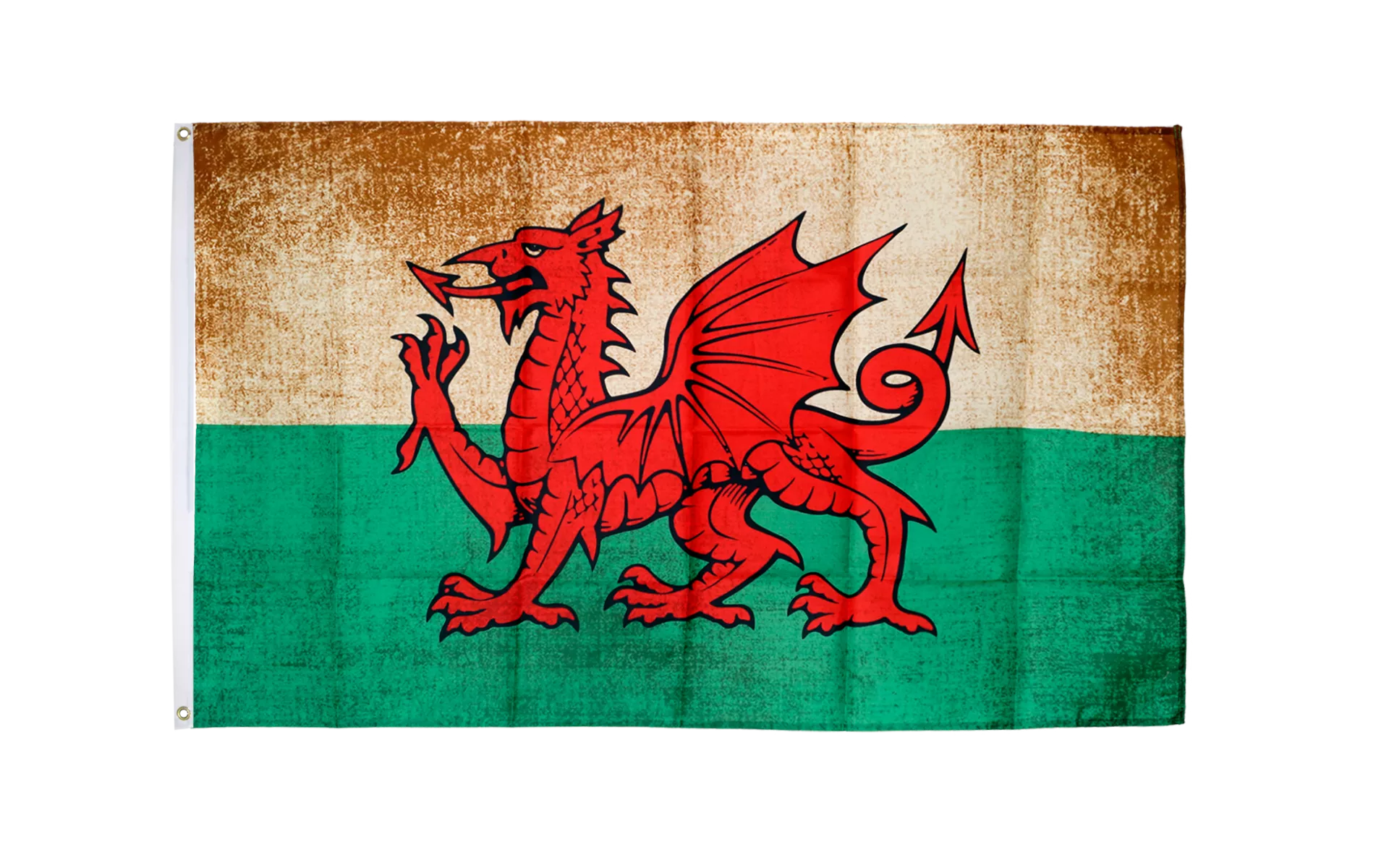 Wales Flagge 30 X 45 Cm – Polyester, Siebdruck, Wasser- & Sonnenbeständig, Mit Hohlsaum